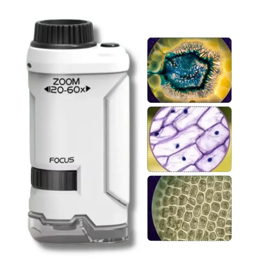 Microscope de Poche Enfant 60-120x – Dès 4 Ans