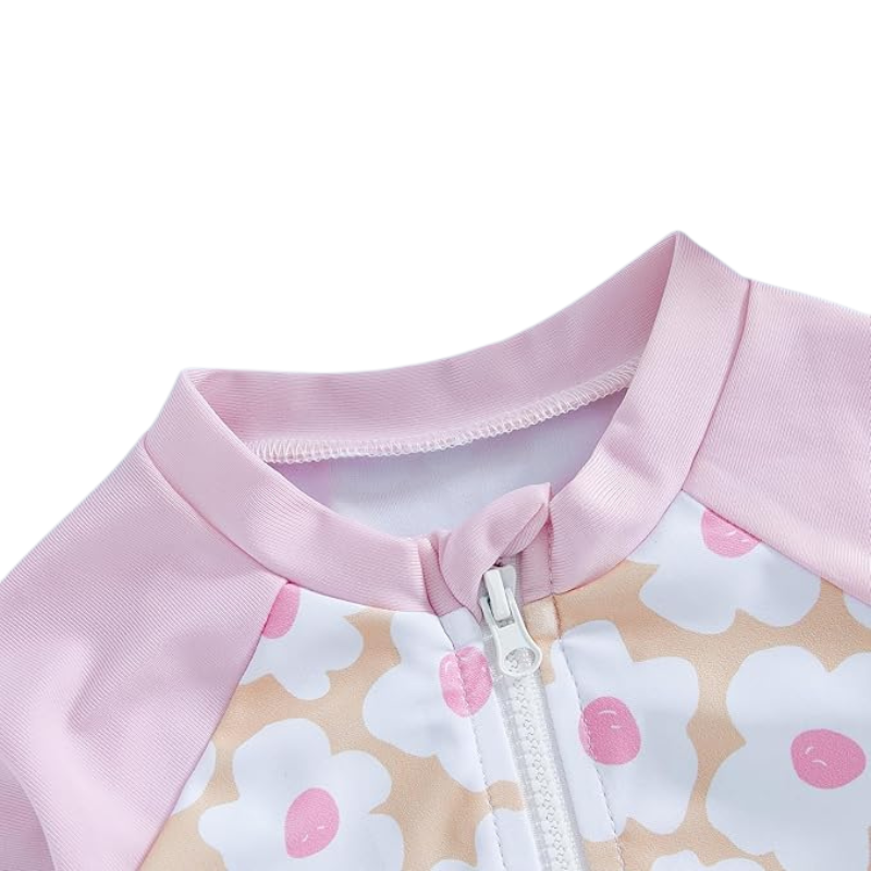 Baby Girl Swimsuit with Cap - Lindsay