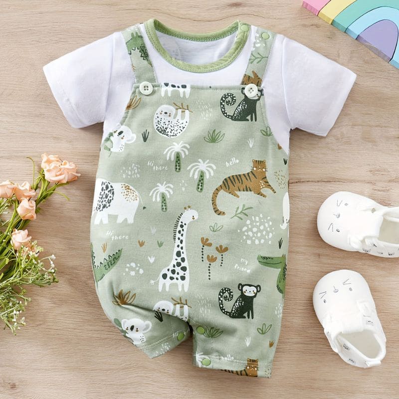 Salopette bébé avec t-shirt intégré | BabyZoo