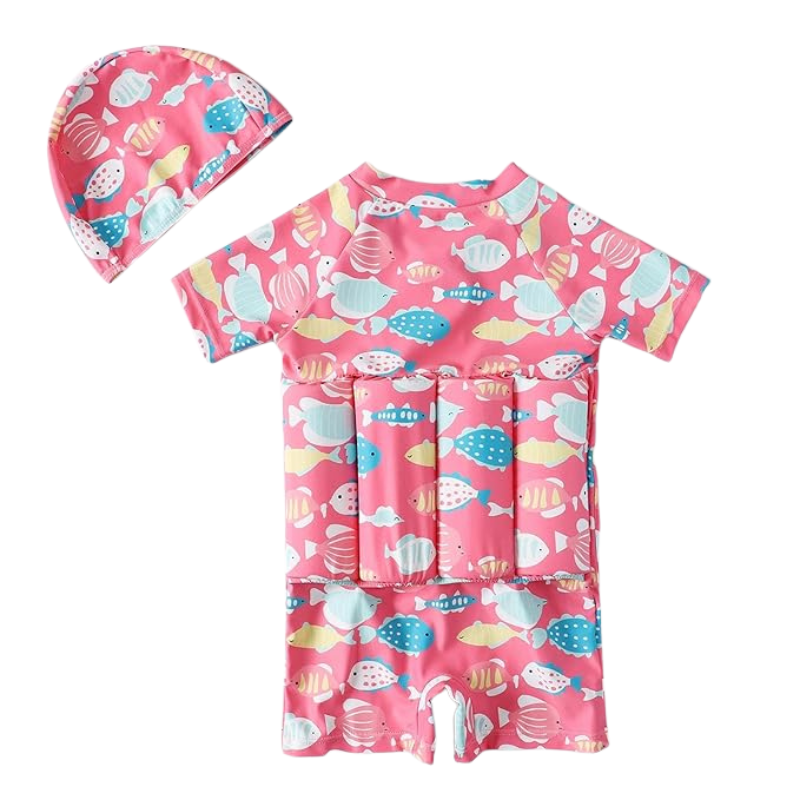 Maillot de bain bouée bébé et Bonnet
