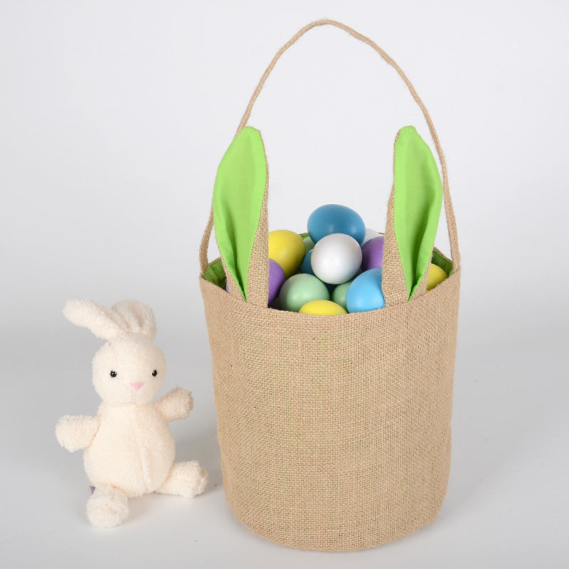Panier en Jute de pâques Jute Oreille de Lapin