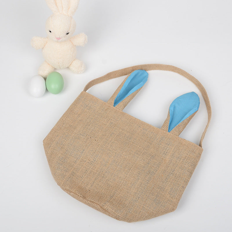 Panier en Jute de pâques Jute Oreille de Lapin