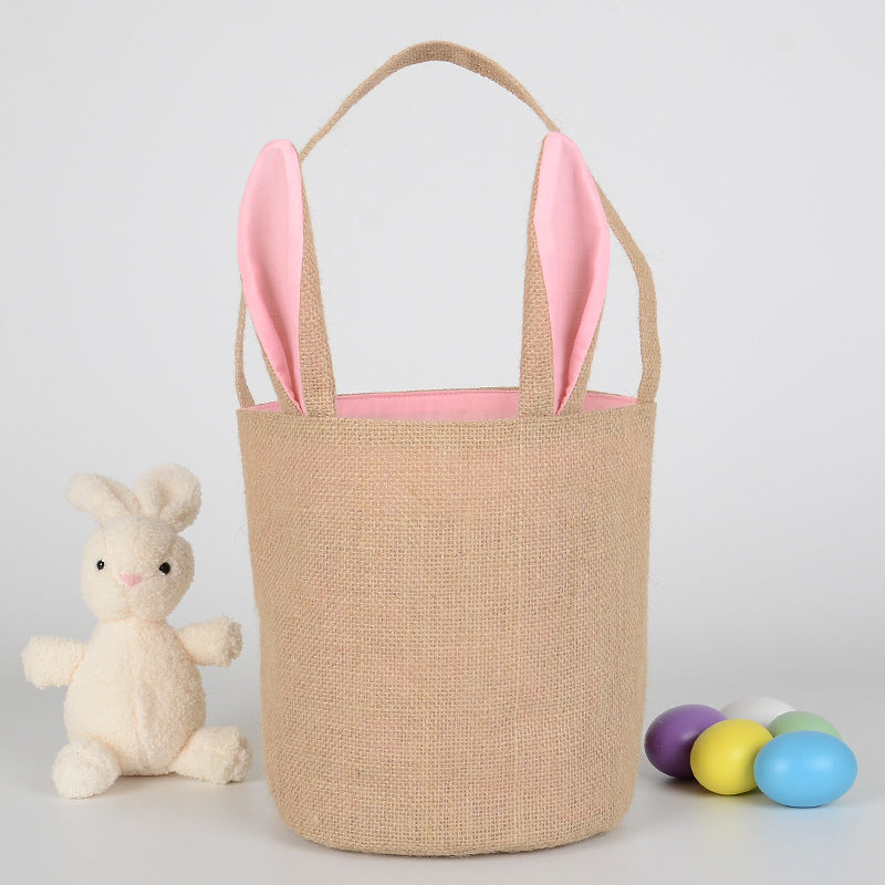 Panier en Jute de pâques Jute Oreille de Lapin