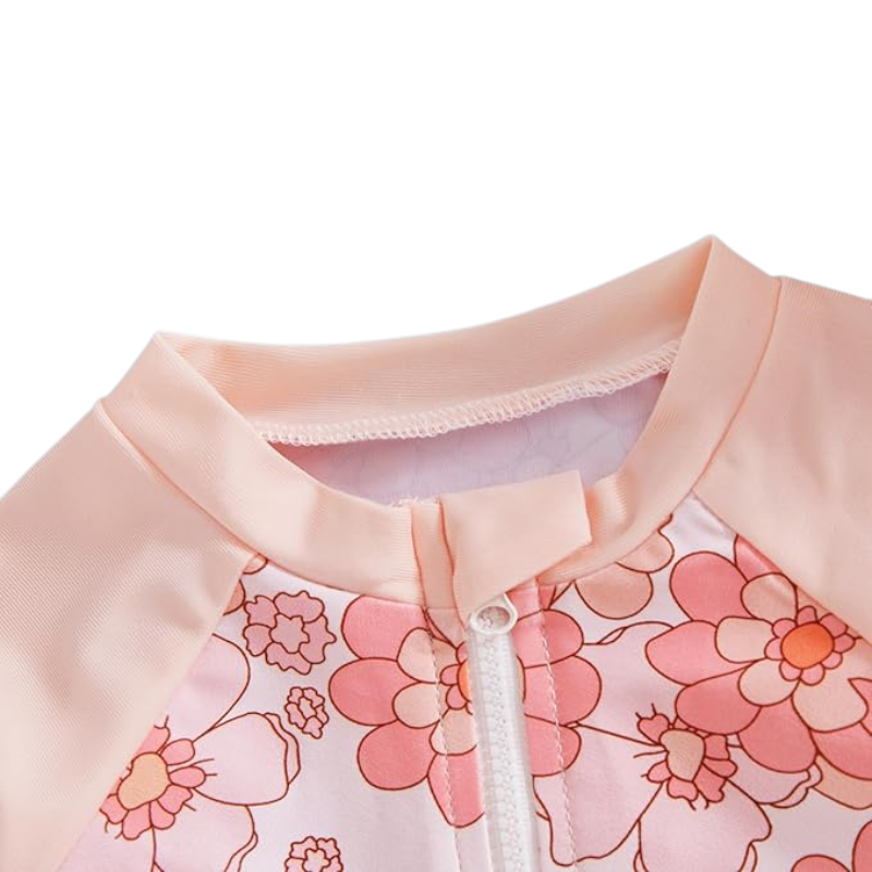 Baby Girl Swimsuit with Cap - Lindsay