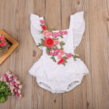 Barboteuse à fleurs pour bébé