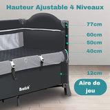Berceau Bébé 3 en 1 - Confort et Mobilité  | FlexiBed