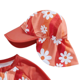 Baby Girl Swimsuit with Cap - Lindsay