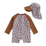 Baby Girl Swimsuit with Cap - Lindsay