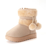 Bottes de Neige Bébé Fourrées avec Pompons