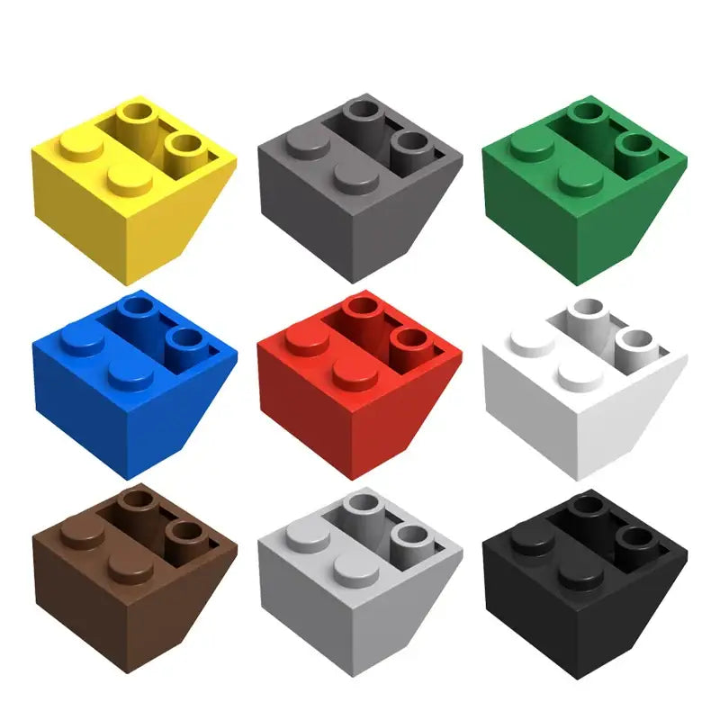 20 Pieces briques de construction 2x2 Pente inversee