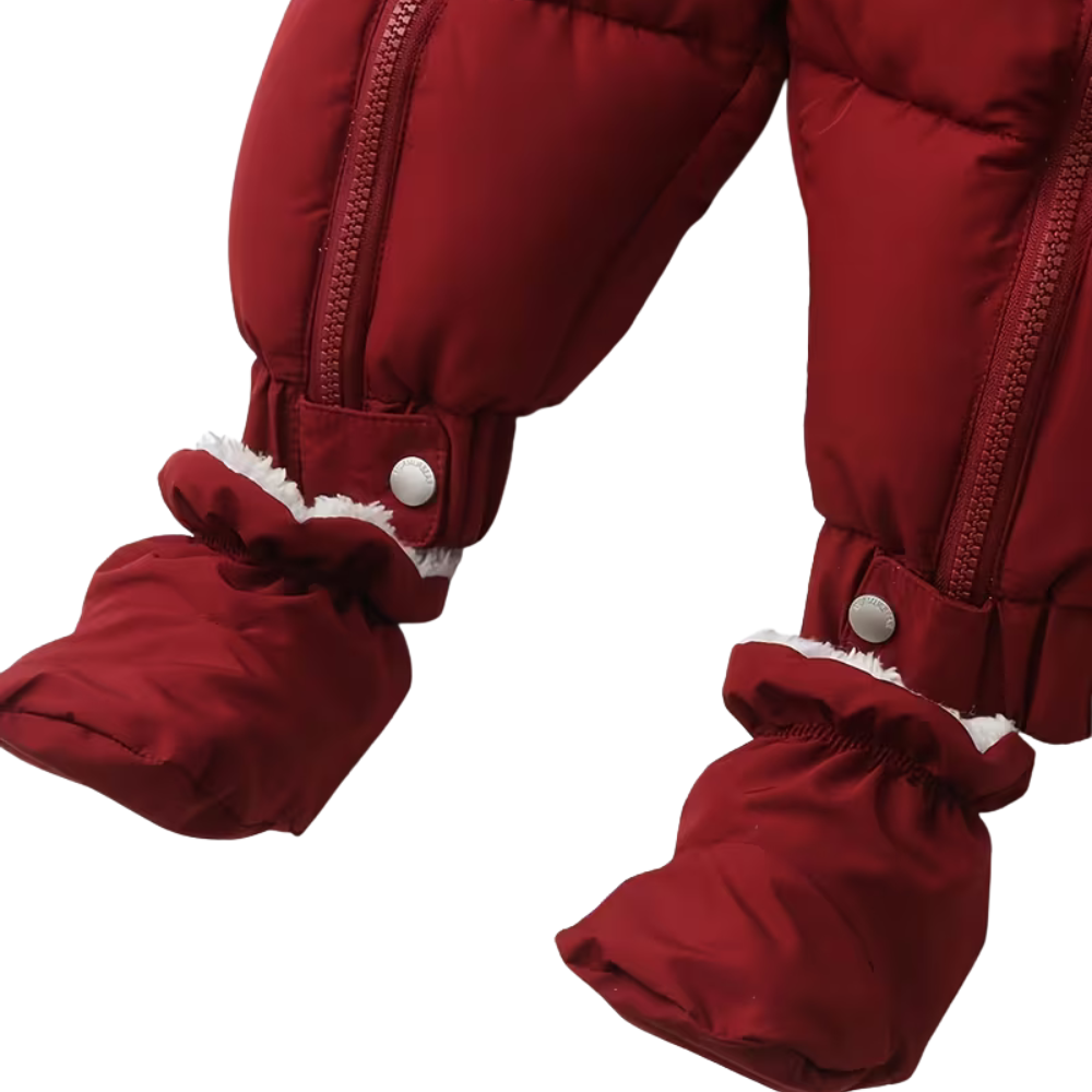 Combi-Pilote Bébé Hiver Ultra Chaude – avec Moufles, Chaussons et Chapka