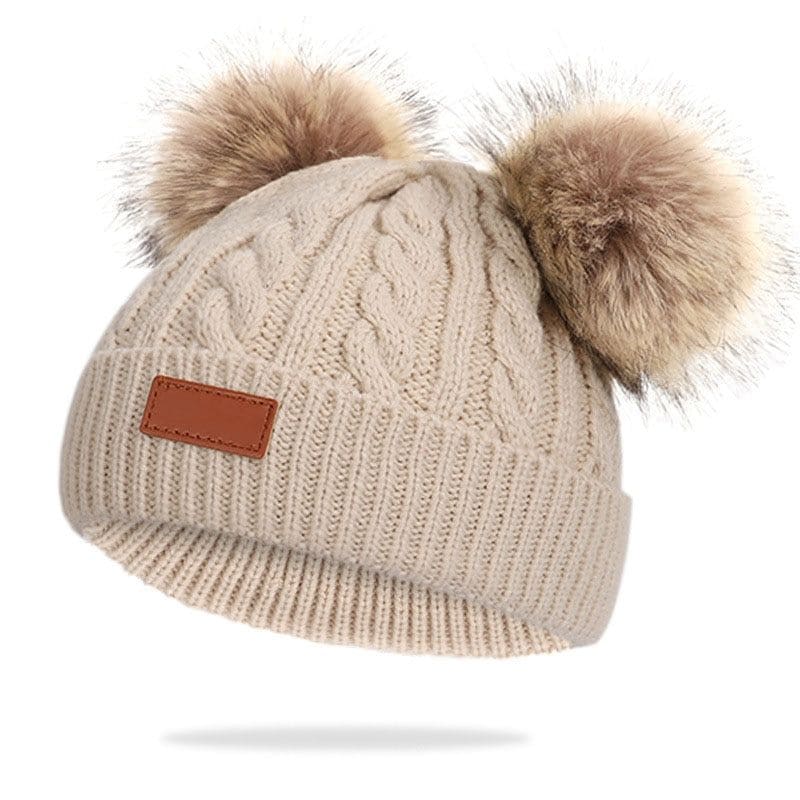 Bonnet Double Pompon Bébé | TwiniPom