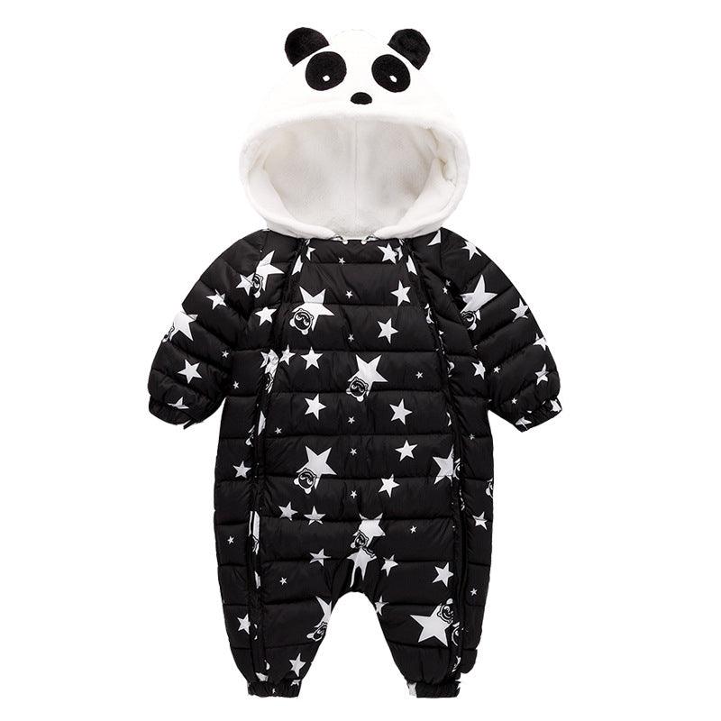 Combinaison enfant - doudoune panda étoilé