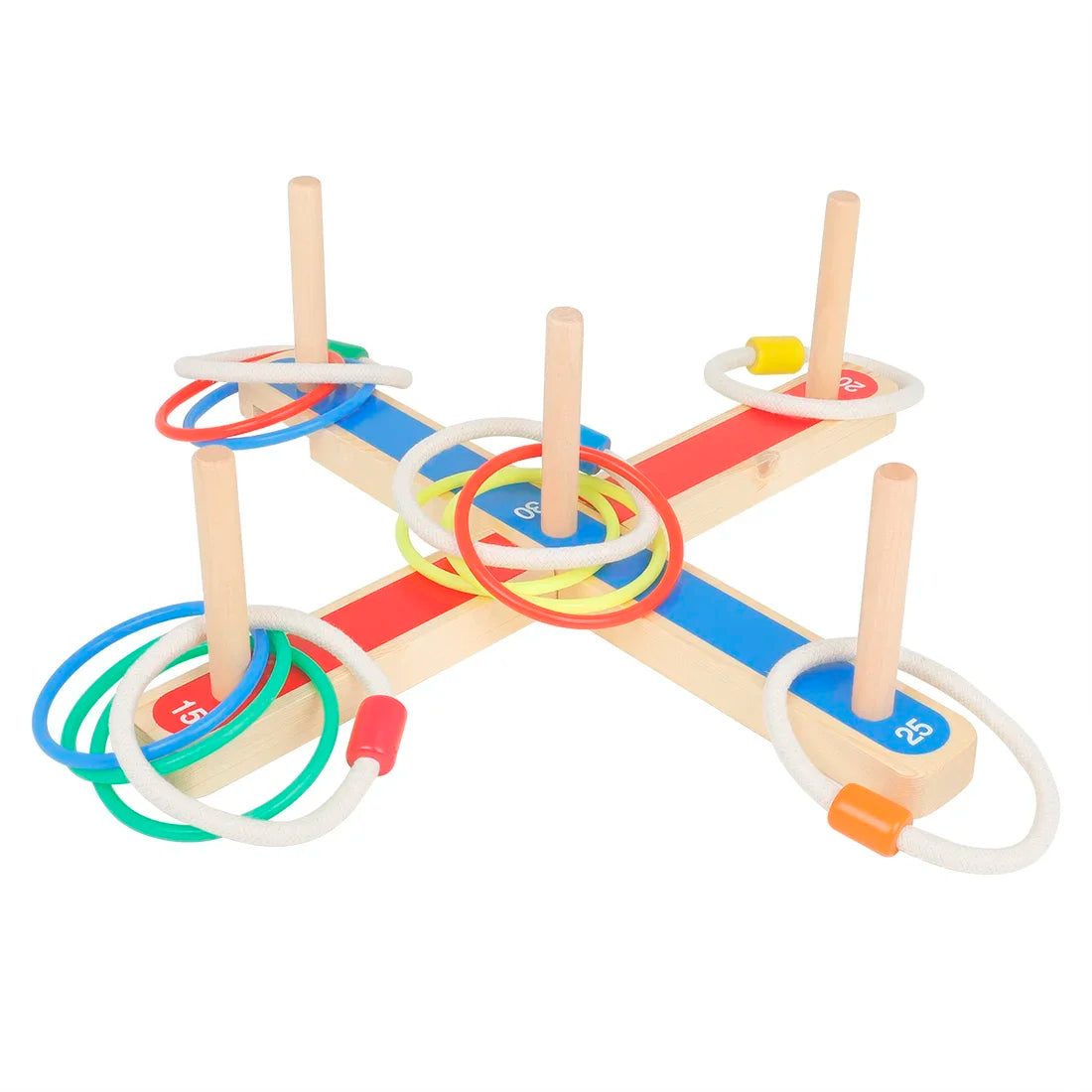 Jeu de lancer d’anneaux en bois