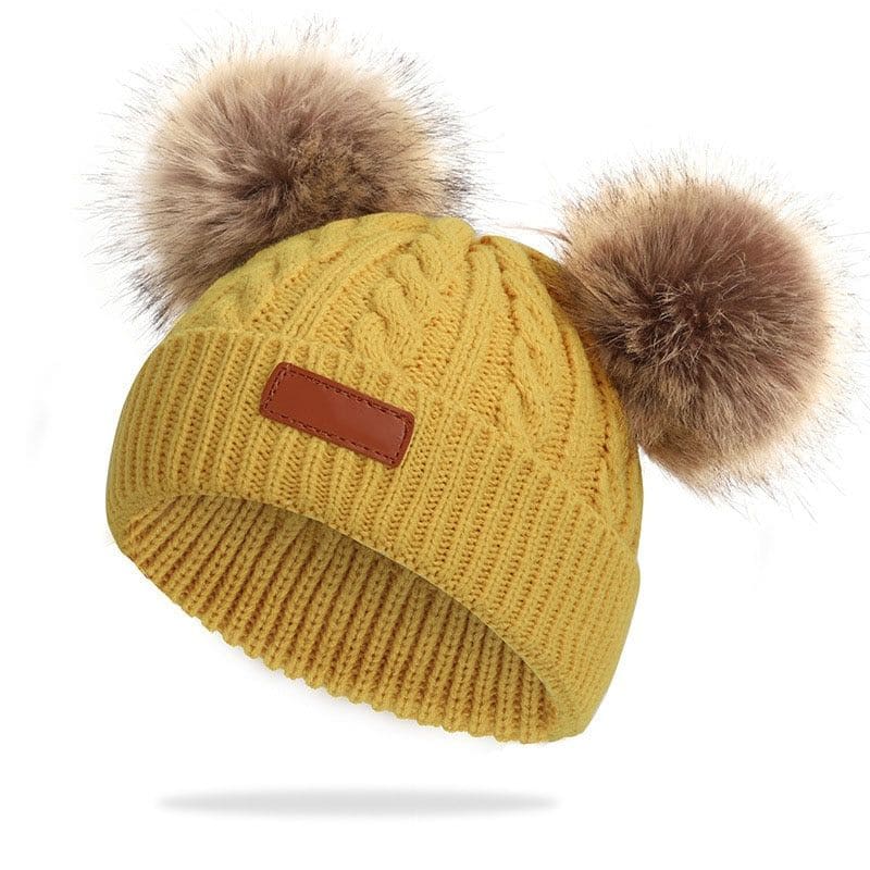Bonnet Double Pompon Bébé | TwiniPom