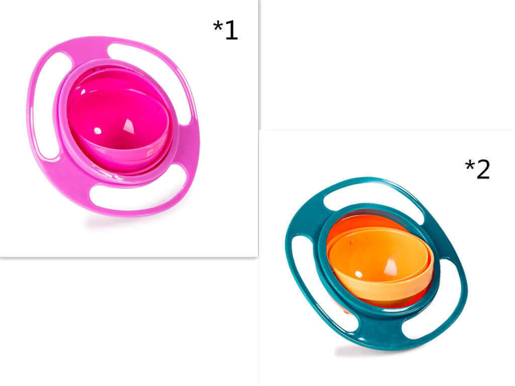Bol Twirlie-Tots 360° Anti-Renversement Gyro (Récipient à Snacks Défiant la Gravité)