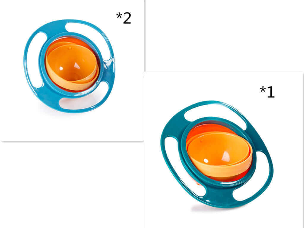 Bol Twirlie-Tots 360° Anti-Renversement Gyro (Récipient à Snacks Défiant la Gravité)
