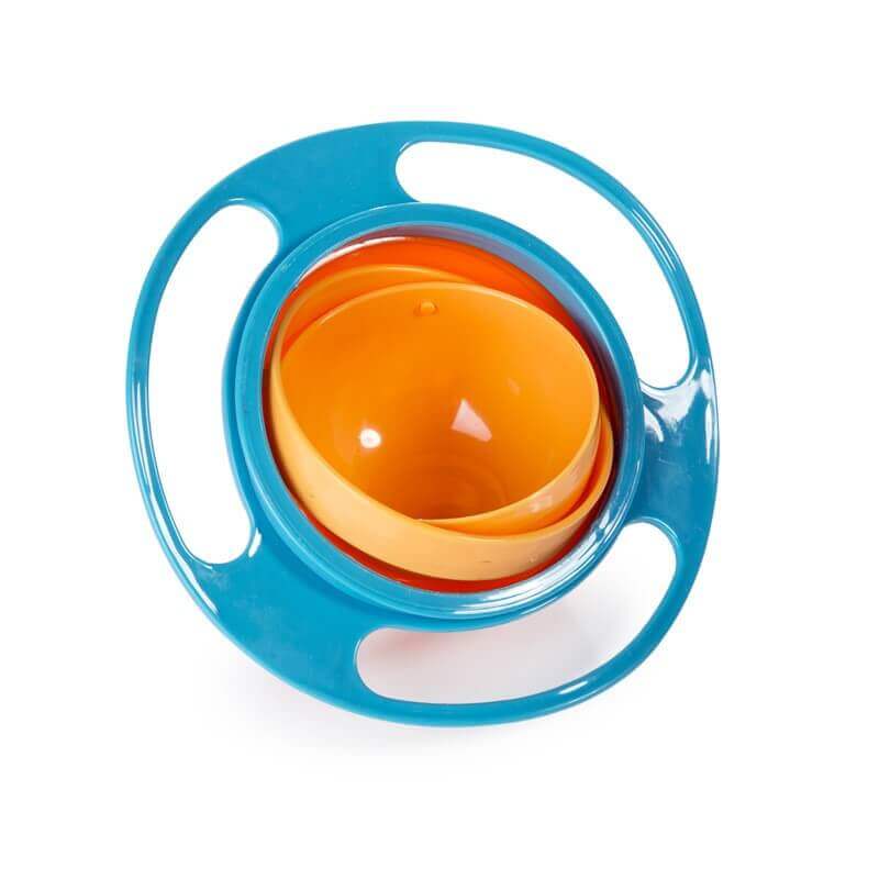 Bol Twirlie-Tots 360° Anti-Renversement Gyro (Récipient à Snacks Défiant la Gravité)