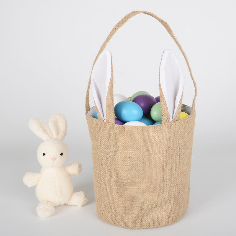 Panier en Jute de pâques Jute Oreille de Lapin