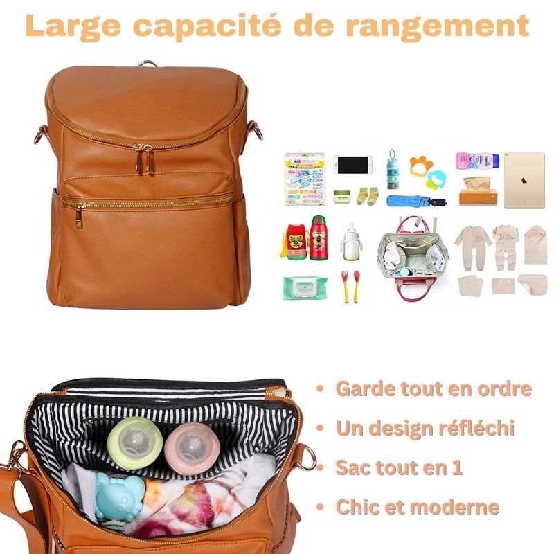 Sac à langer en cuir | Luxuria