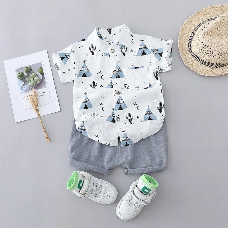 Ensemble pour bébé garçon - Chemise et Short | TippiSet