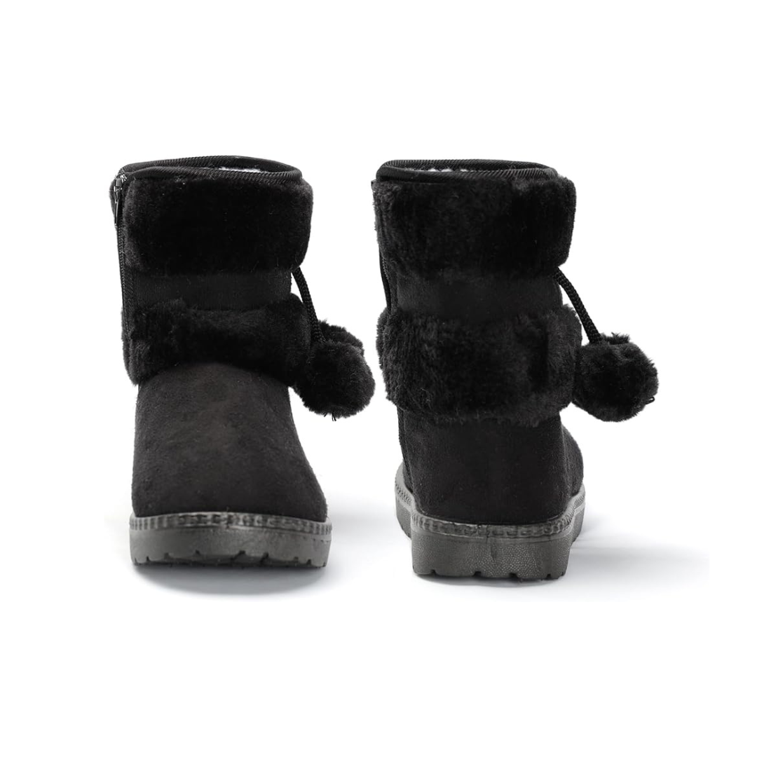 Bottes de Neige Bébé Fourrées avec Pompons