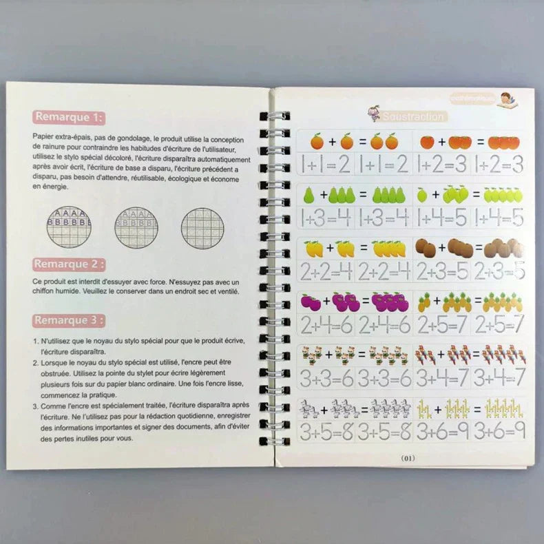 Cahier d'Ecriture Magique Réutilisable | MagicBook