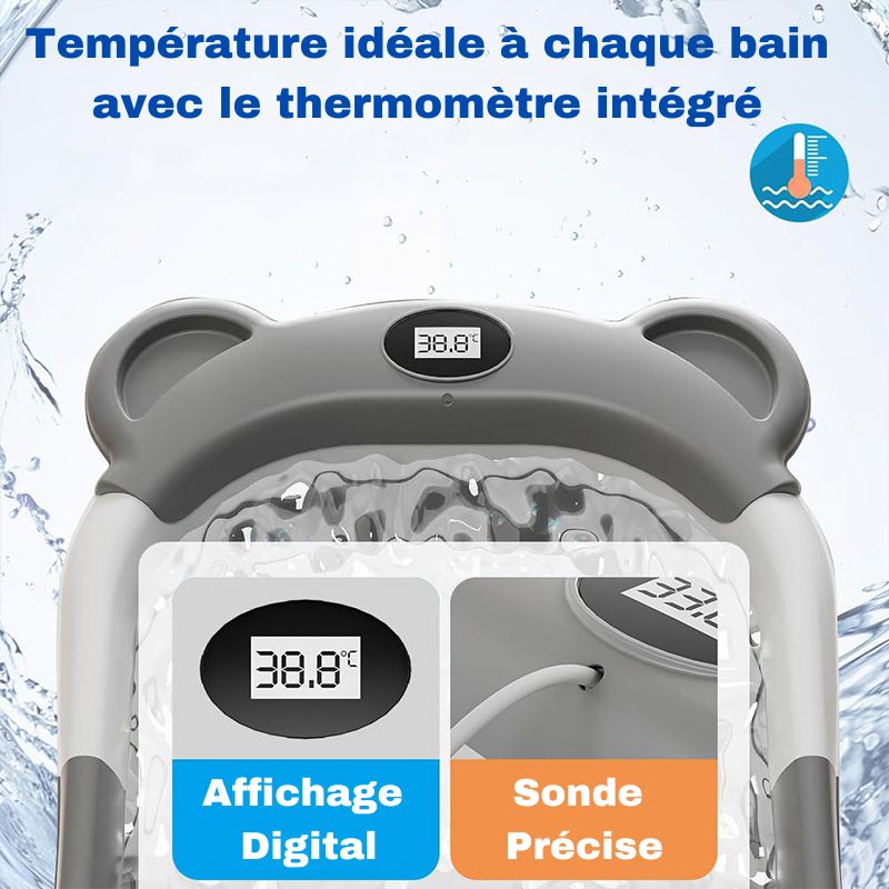 Baignoire bébé pliable - Confort et Sécurité | CoconBath