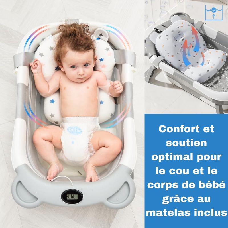 Baignoire bébé pliable - Confort et Sécurité | CoconBath