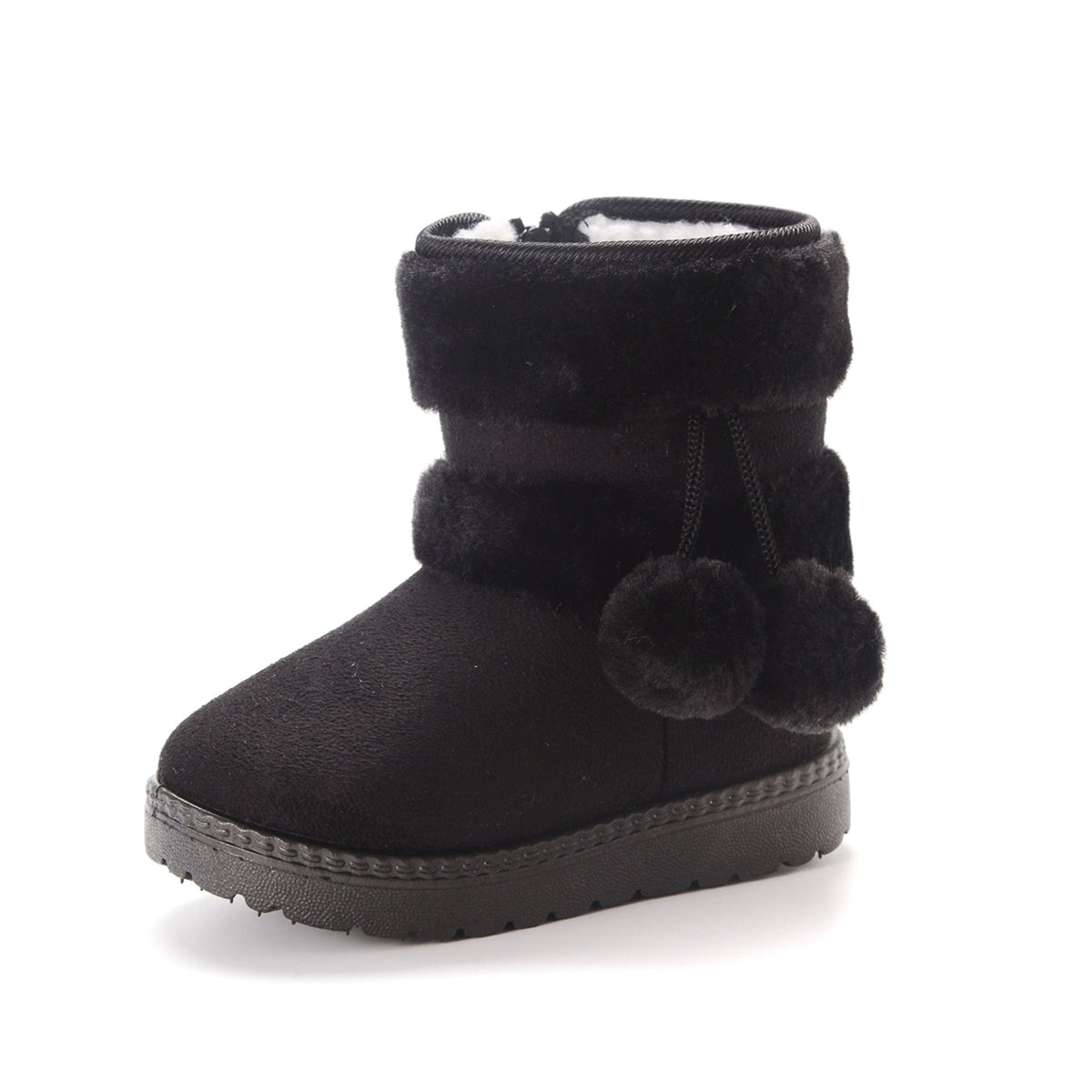 Bottes de Neige Bébé Fourrées avec Pompons