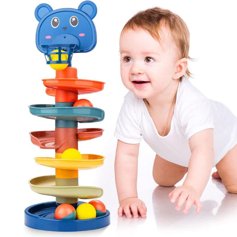Jouet d'éveil bébé Tour à balles rotative | SmartTower