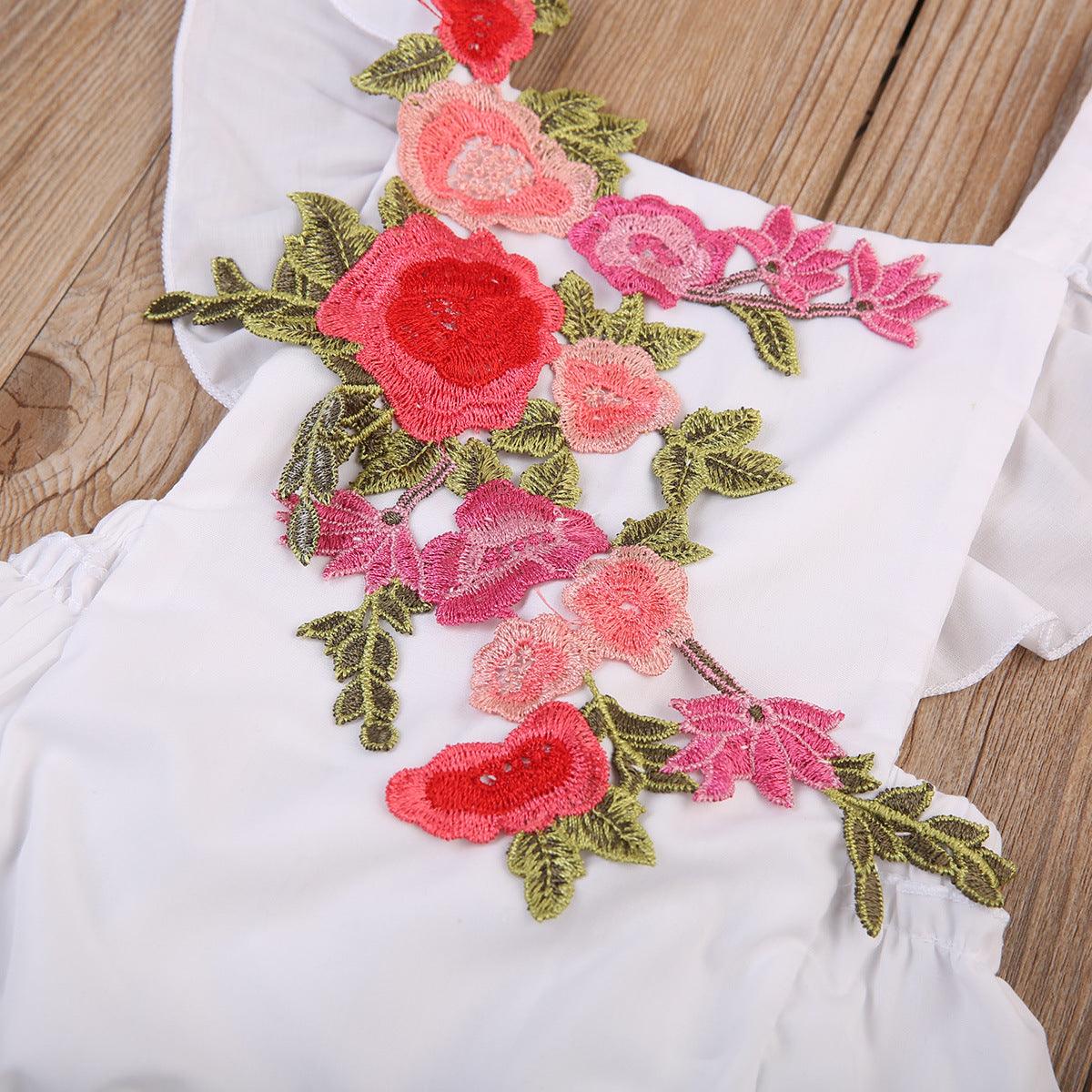 Barboteuse à fleurs pour bébé