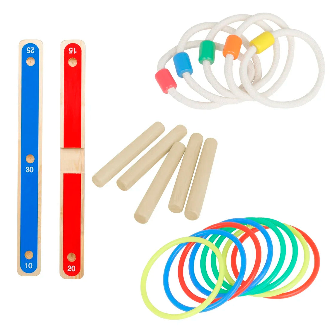 Jeu de lancer d’anneaux en bois