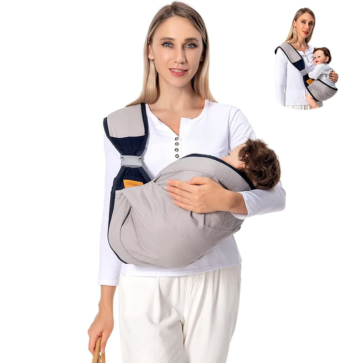 Echarpe de portage sans noeud | Bébézen Porte bébé