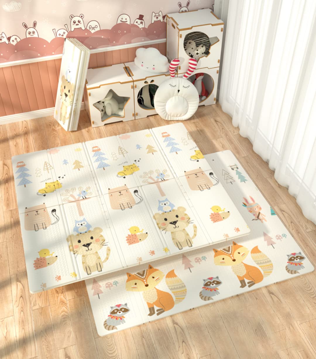 Tapis de Jeu Pliable pour Enfants et Bébés