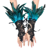 Gants en plumes Bal masqué
