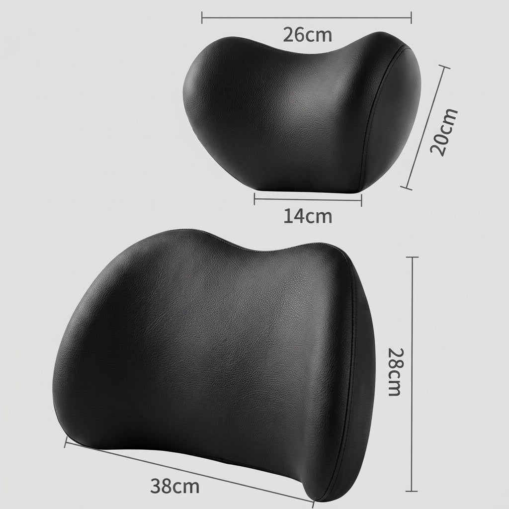 Appui-tête et coussin lombaire pour voiture