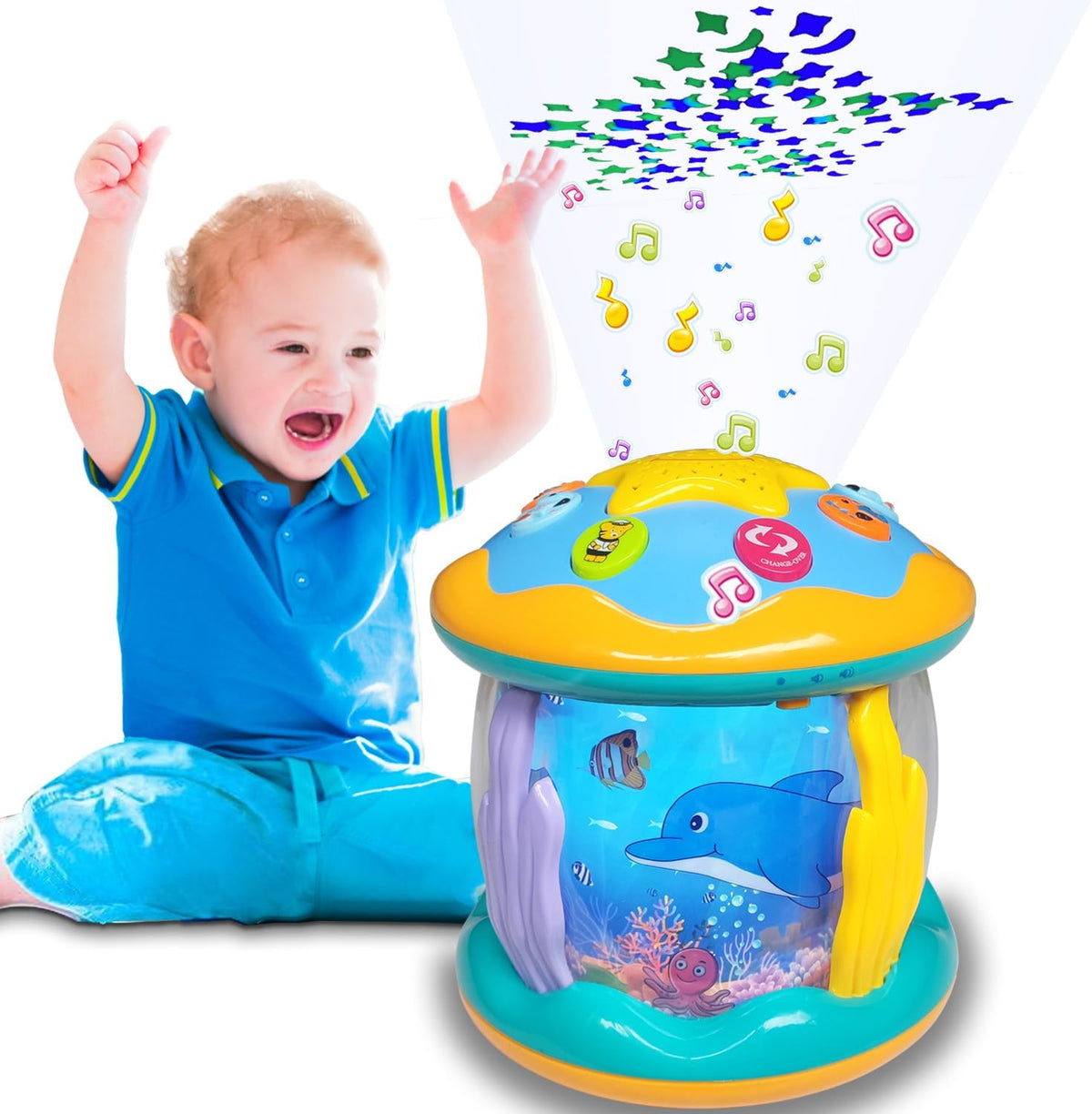 Veilleuse Musicale Bébé Projection Aquatique