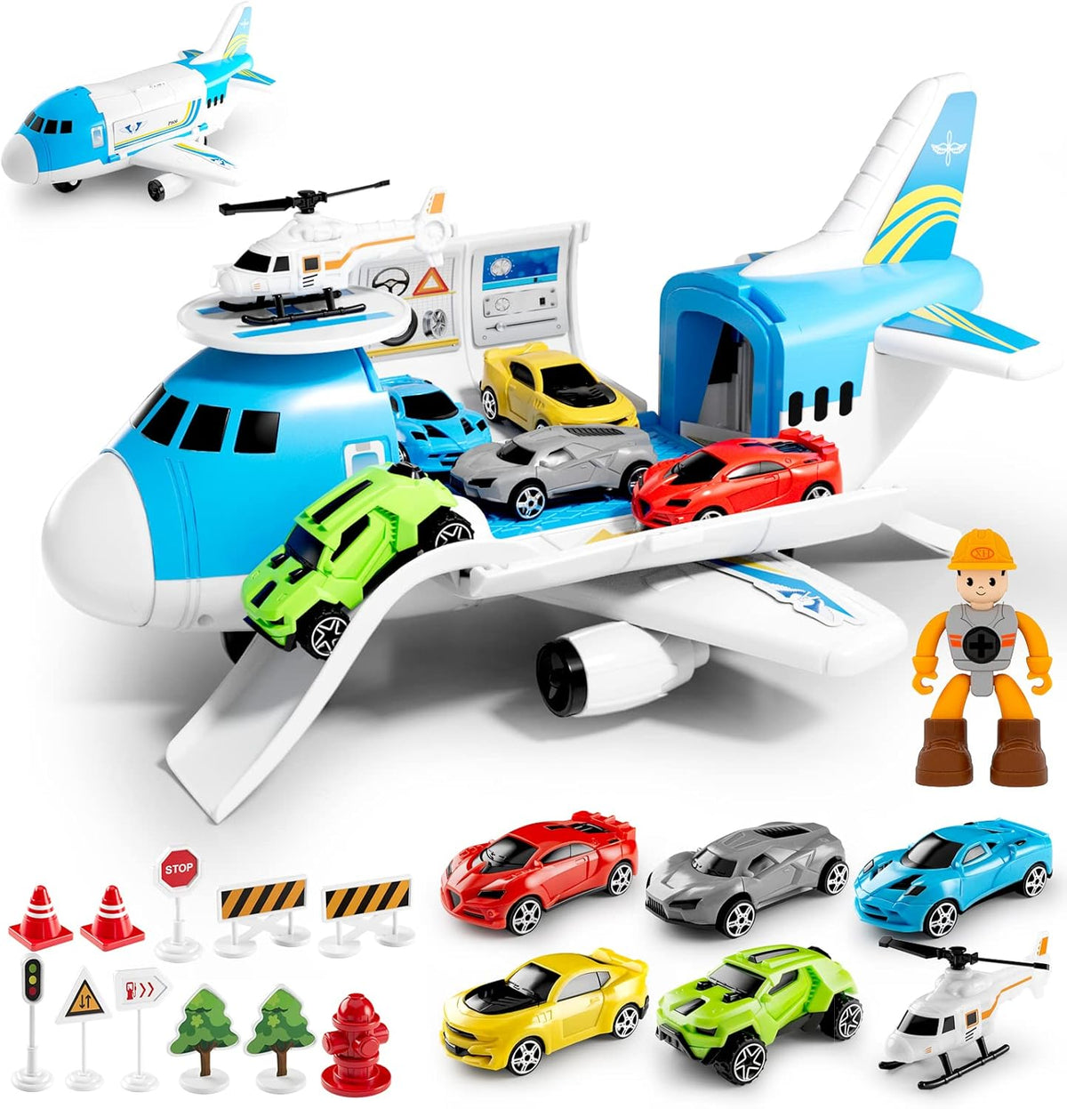 Jouet Avion Cargo Enfant Transporteur de Voitures