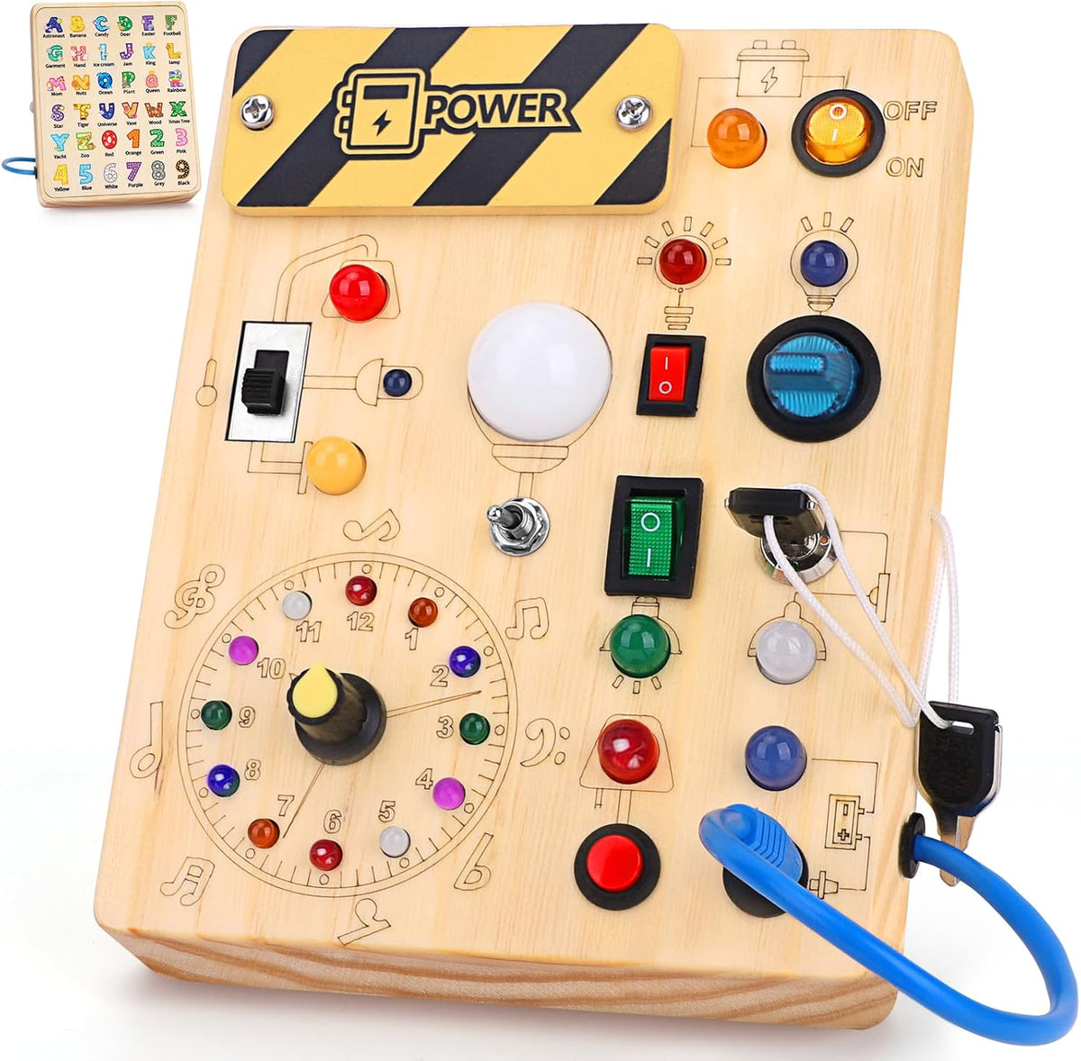 Busy Board Montessori avec Interrupteur