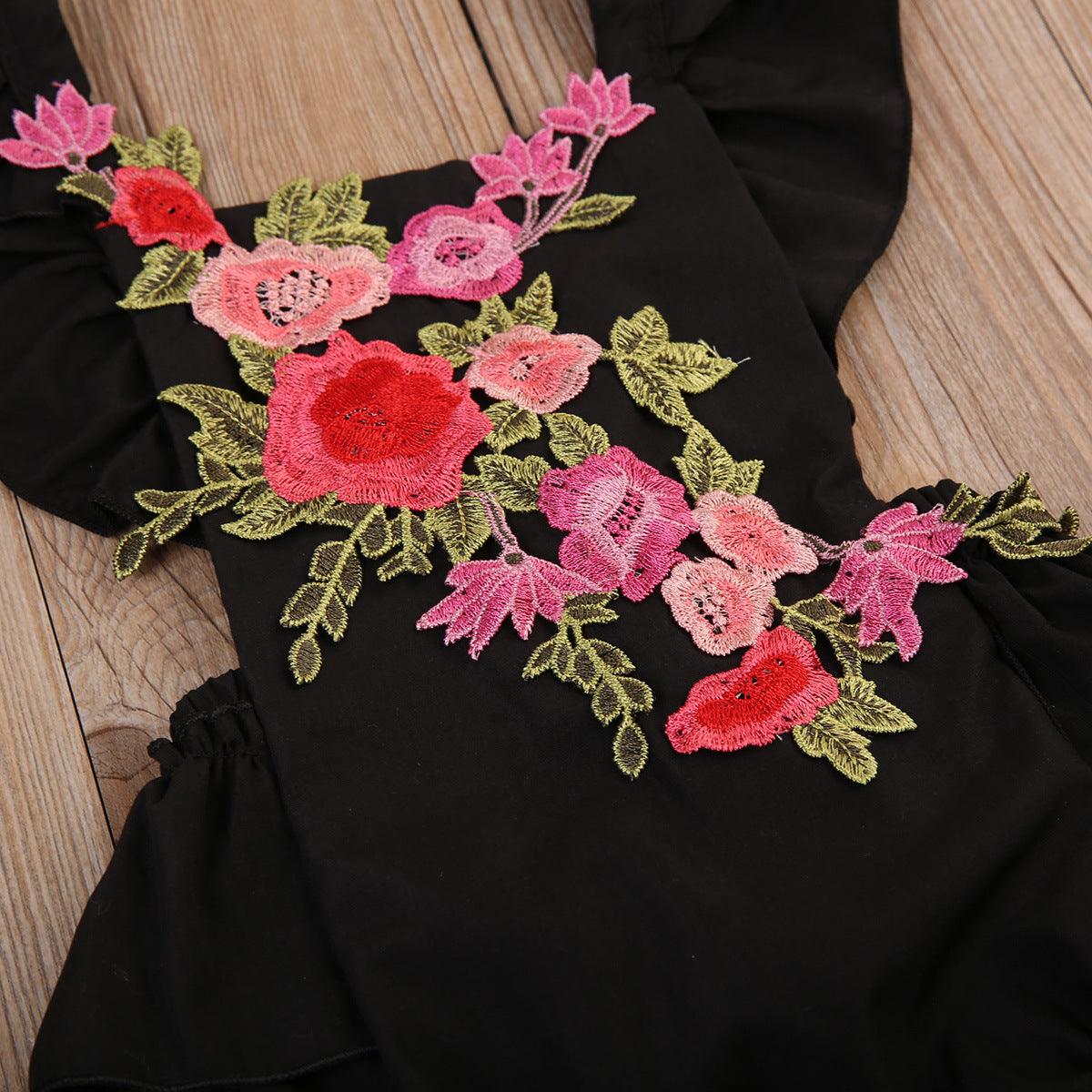 Barboteuse à fleurs pour bébé