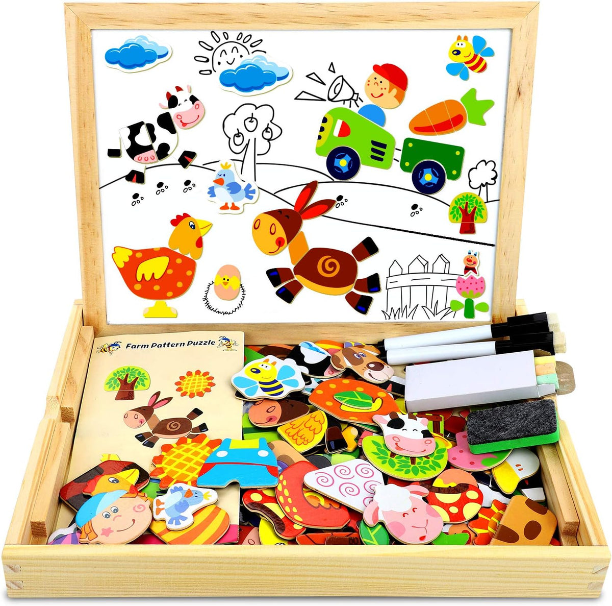 Puzzle Magnétique Montessori Double Face
