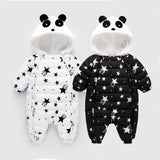 Combinaison enfant - doudoune panda étoilé