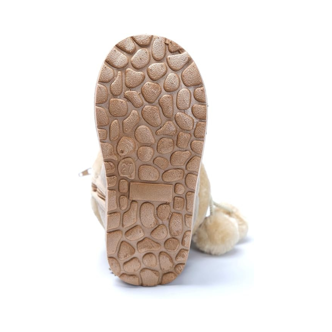 Bottes de Neige Bébé Fourrées avec Pompons