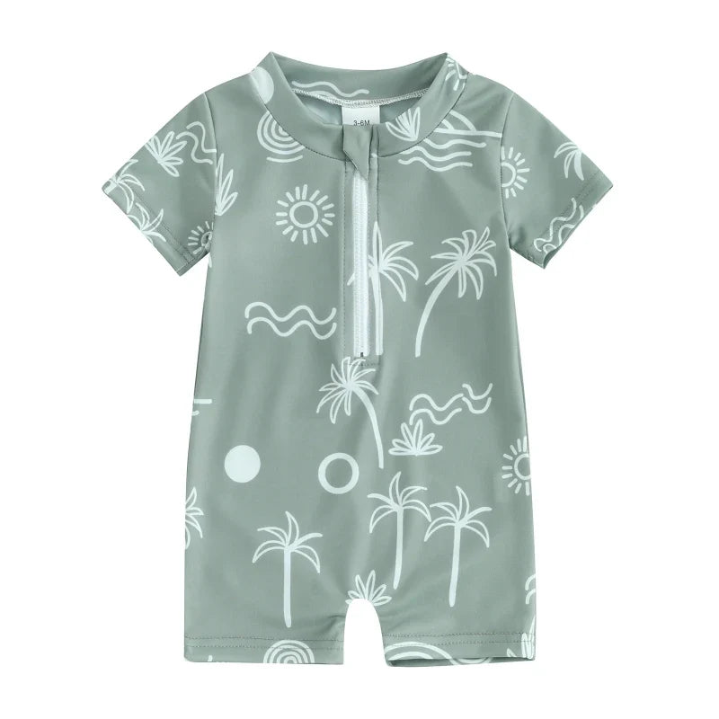 Maillot de Bain Bébé Garçon Manches Courtes