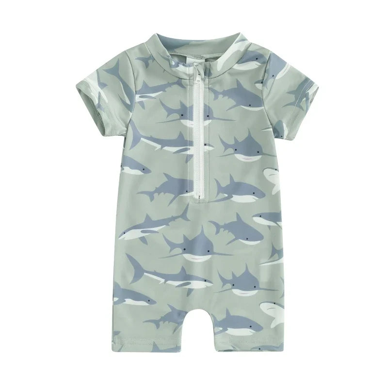 Maillot de Bain Bébé Garçon Manches Courtes