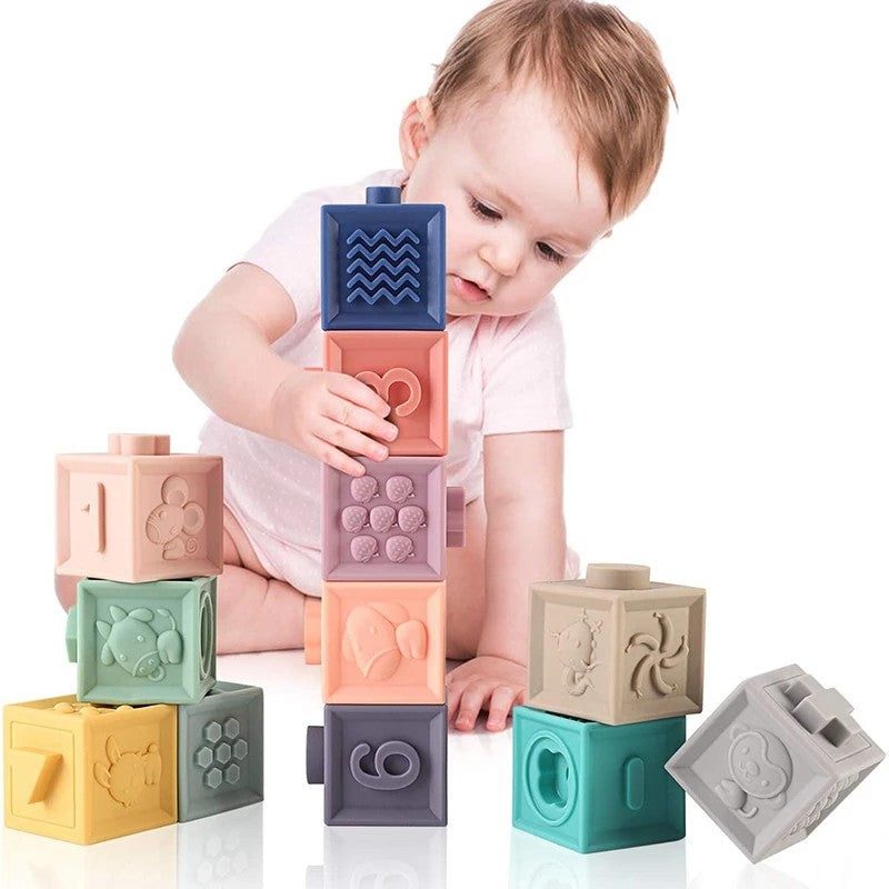 Cube Sensoriels Bébé à Empiler