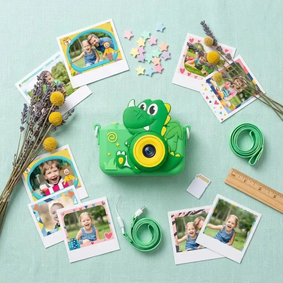 Appareil Photo Enfant 4 Ans – Design Dinosaure HD – Vert