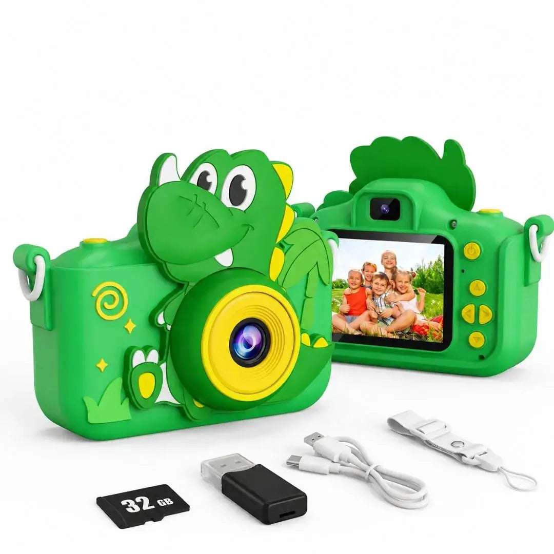 Appareil Photo Enfant 4 Ans – Design Dinosaure HD – Vert