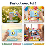 Appareil Photo Enfant Numérique – Objectif 180° et Cadres Amusants